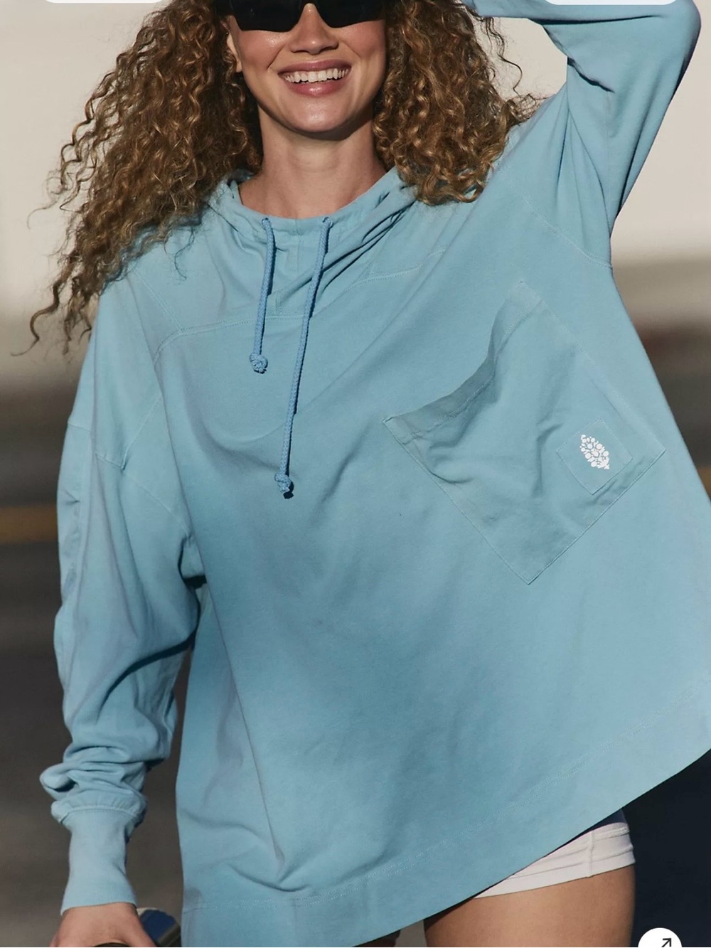 FP Movement by Free People Hot Shot Hoodie in Electric Cobalt - Picture 7 of 10